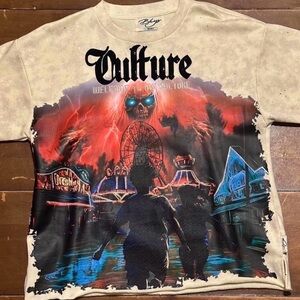 Vale forever culture graphic shirt rhinestones